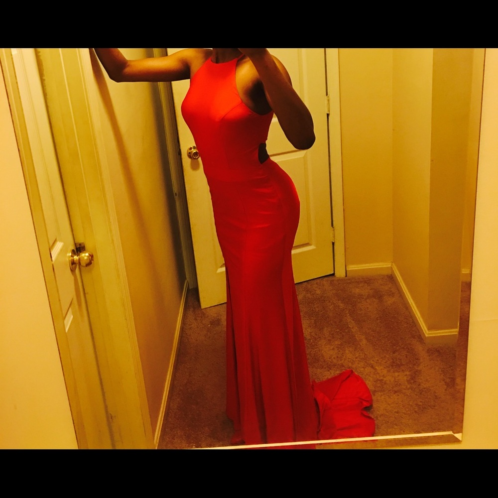 Red Vbridal dress
